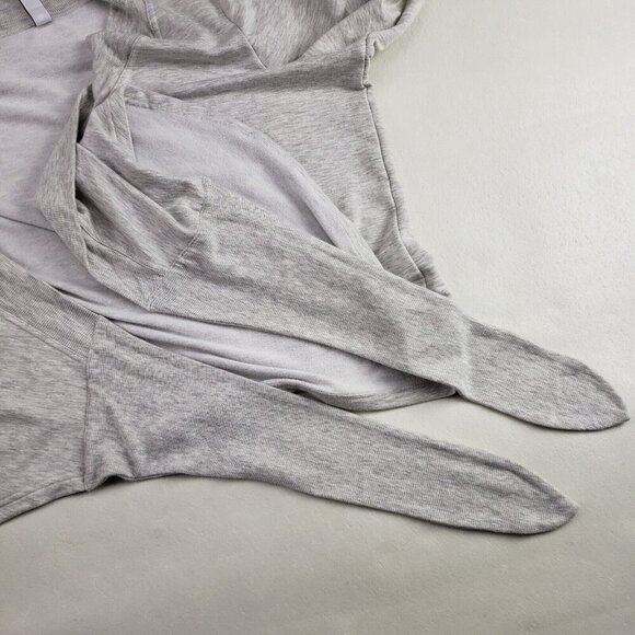 Athleta Poise Wrap Sweatshirt Womens 1X Gray Long Sleeve V Neck Soft Top NEW - Picture 8 of 15